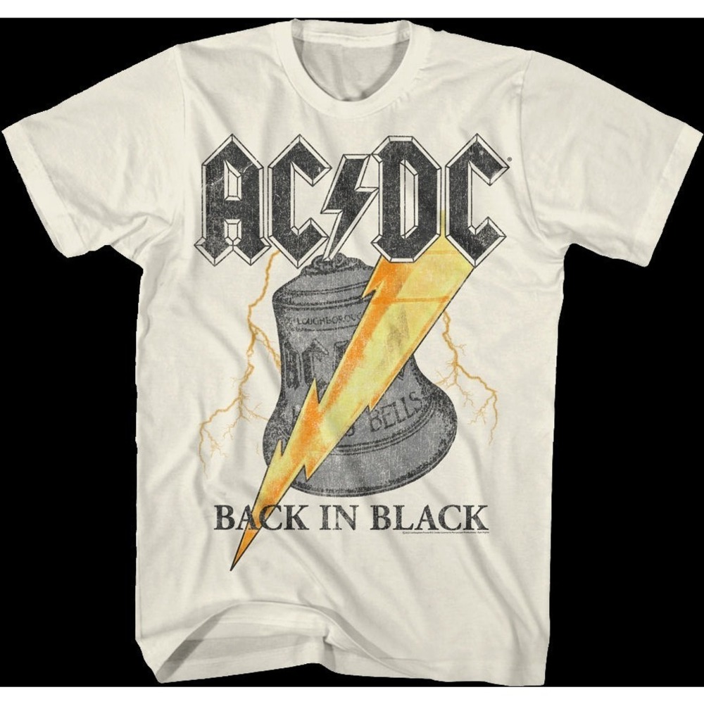 Back In Black Hells Bells Lightning Bolts ACDC Shirt, Gift For Fan